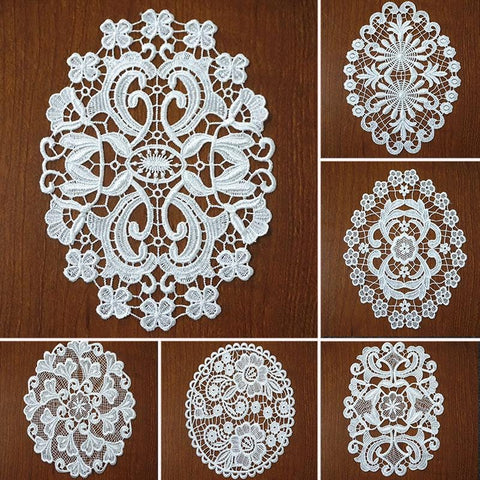 Off White Venice Lace Floral Applique - Guipure Lace