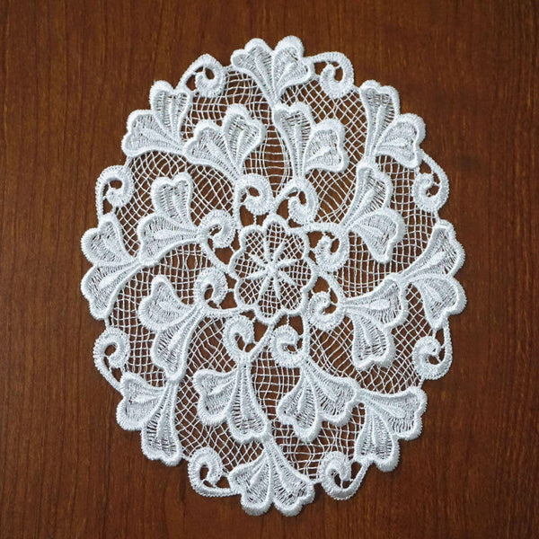 Off White Venice Lace Floral Applique - Guipure Lace