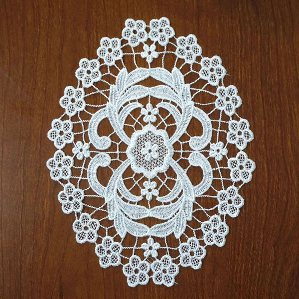 Off White Venice Lace Floral Applique - Guipure Lace