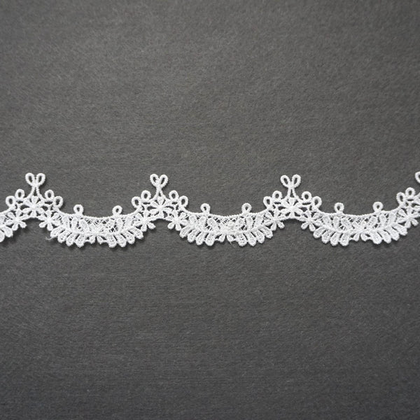 Venice Lace Trim White Vintage Style Vine Pattern Scalloped Edge Sewing Craft Supplies