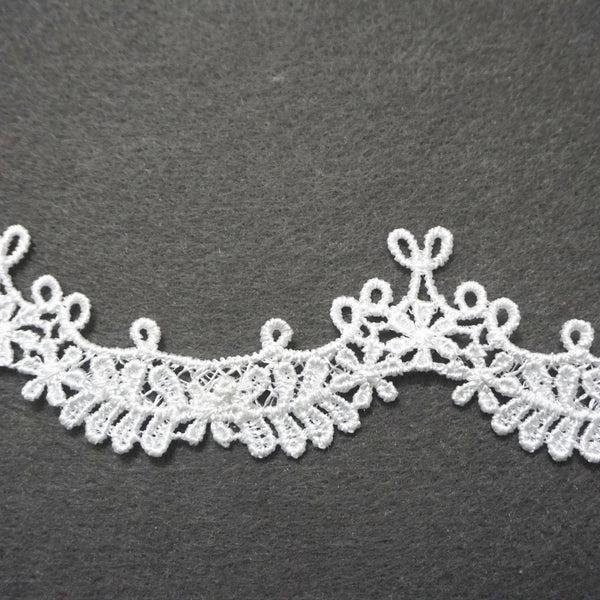Venice Lace Trim White Vintage Style Vine Pattern Scalloped Edge Sewing Craft Supplies
