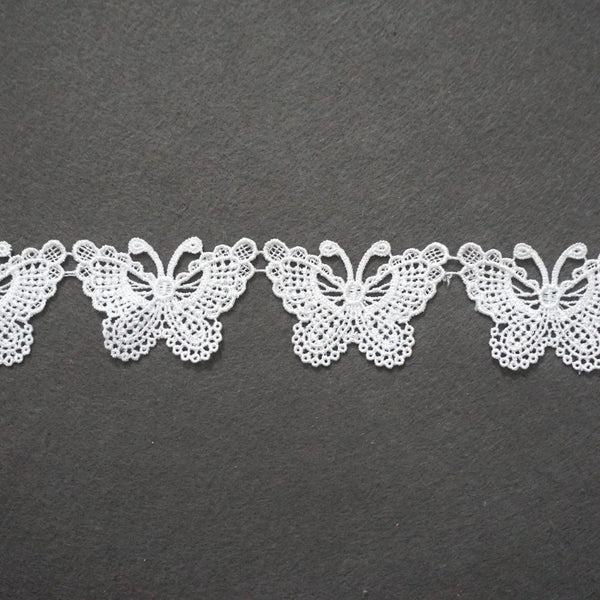 White Venice Lace Trim: Floral Butterfly Ribbon, Sewing & Craft Decor