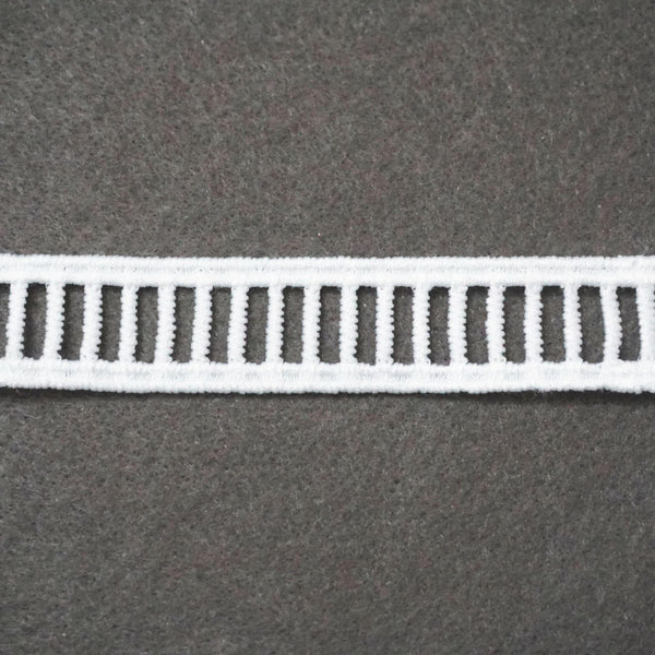 Ladder Lace Trim: Off-White Rectangle Pattern, Sewing & Crafting - 3/4 Inch