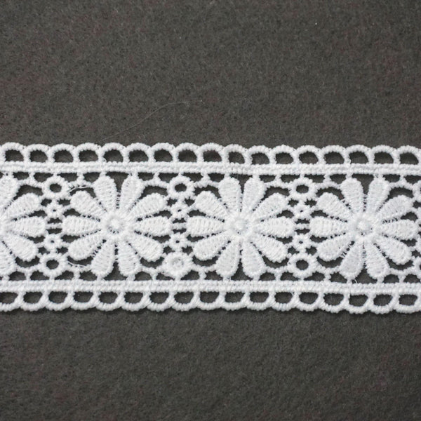Floral Venice Lace Trim: Off-White Ribbon, Bridal & DIY Decor (1 Inch Wide)