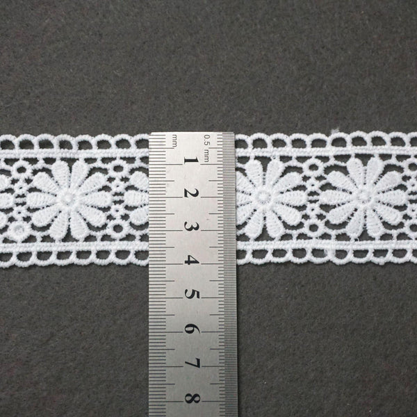 Floral Venice Lace Trim: Off-White Ribbon, Bridal & DIY Decor (1 Inch Wide)