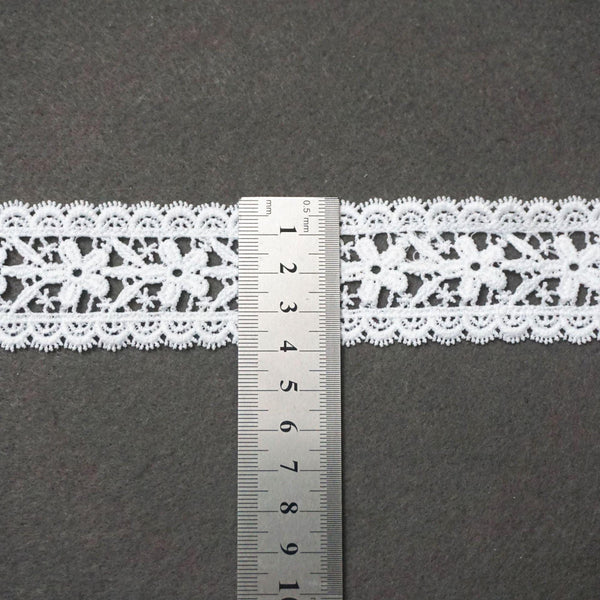 Floral Venice Lace Trim: Off-White Ribbon, Bridal & DIY Decor (1 Inch Wide)