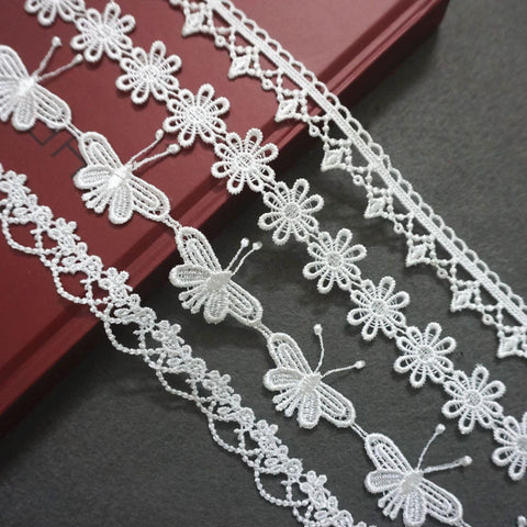 Venice Lace Trim: Butterfly Floral Accent, Sewing & Crafting