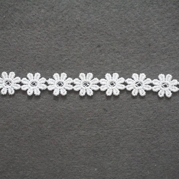 Off-White Venice Lace Trim: Floral Scalloped Guipure Bridal Lace - 1/2 inch