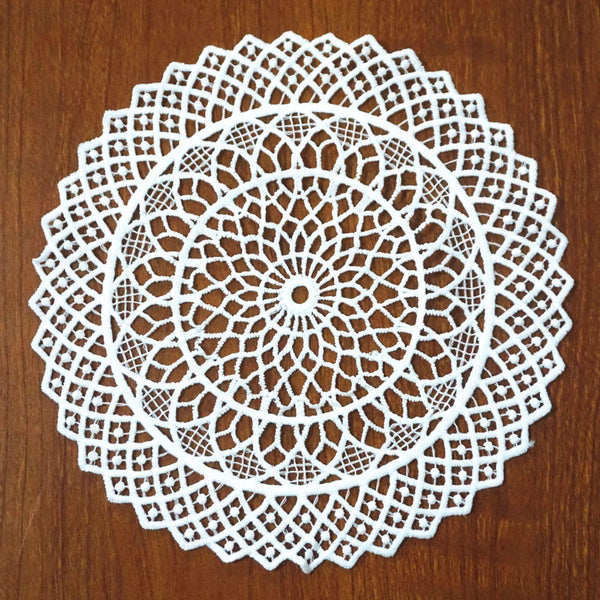 Off White Floral Venice Lace Applique - 7 5/8"