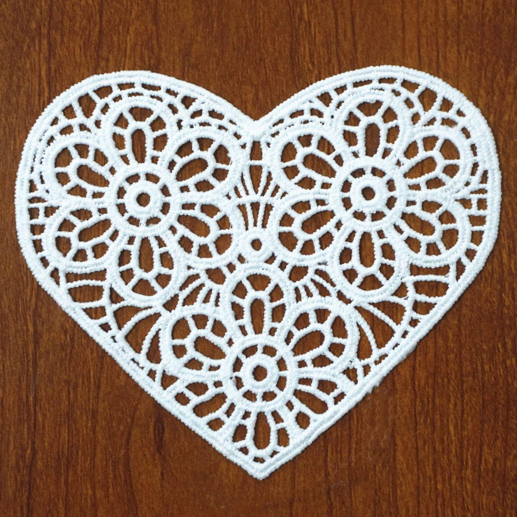 Off White Floral Venice Lace Applique - Guipure Lace