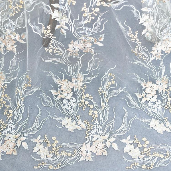 Bridal lace applique, white lace for wedding dress, embroidered lace for bridal dress wedding lace applique, corded lace for gown dress