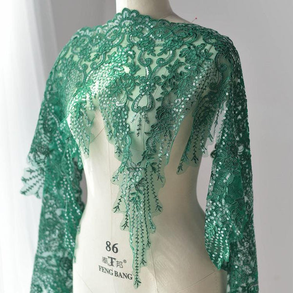 Floral Embroidery Bridal Lace Trim: Off-White Wedding Dress Veil Accent