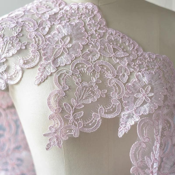 Bridal Lace Trim: Multi-Color Floral Wedding Dress Embellishment