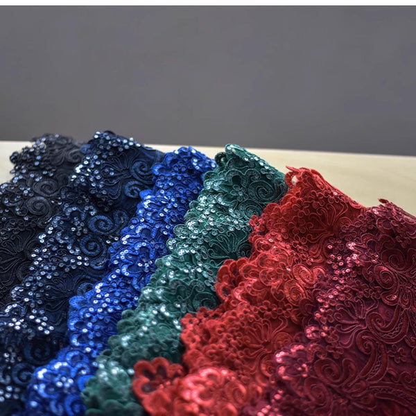 Bridal Lace Trim: Multi-Color Floral Wedding Dress Embellishment