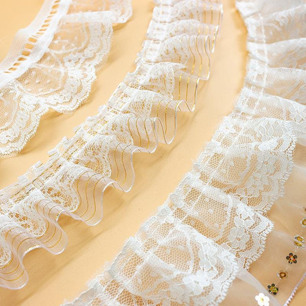 White Ruffle Tutu Trim: 1 Inch Wide, DIY Sewing & Crafting