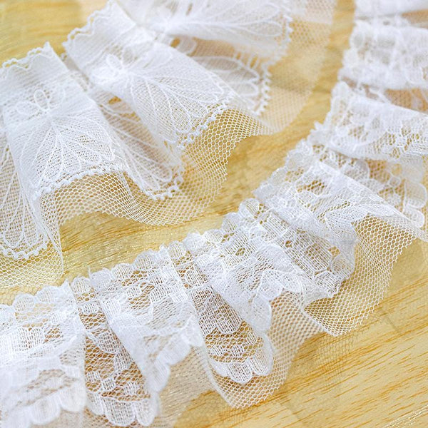 White Ruffle Tutu Trim: 1 Inch Wide, Non-Elastic DIY Decor