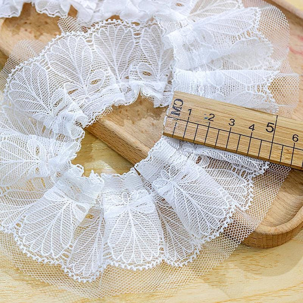 White Ruffle Tutu Trim: 1 Inch Wide, Non-Elastic DIY Decor