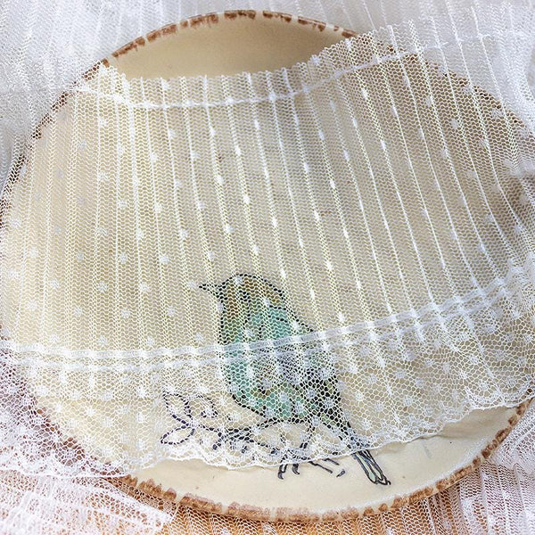 White Ruffle Tutu Trim: 3-Inch Wide, Non-Elastic DIY Sewing & Crafting