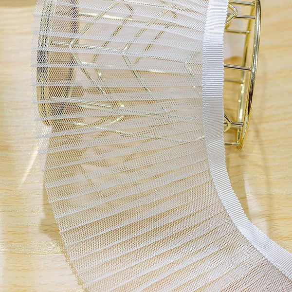 White Ruffle Tutu Trim: 1 Inch Wide, Non-Elastic DIY Decor