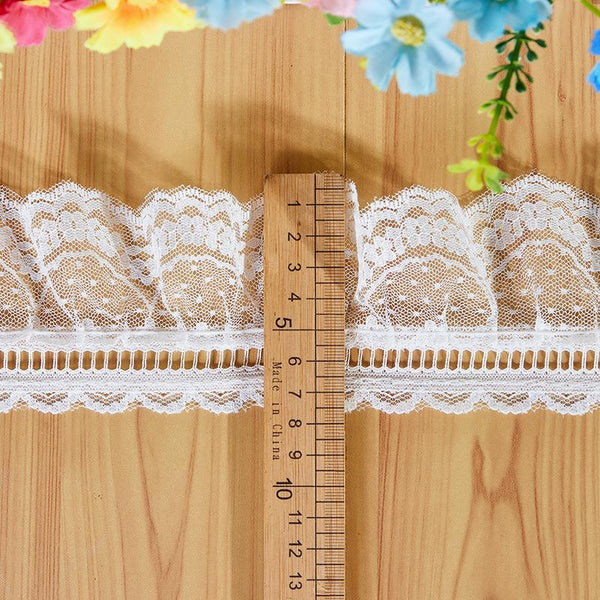 White Ruffle Tutu Trim: 1-Inch Wide, Non-Elastic DIY Sewing