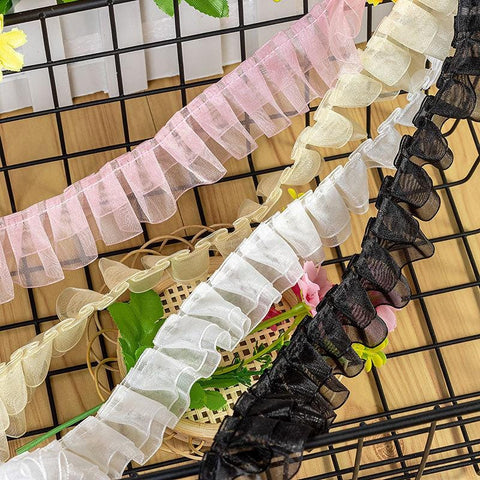 White Ruffle Tutu Trim: 1 Inch Wide, Non-Elastic DIY Decor