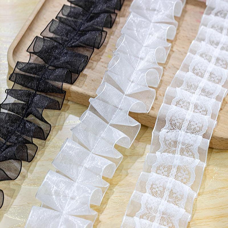 White Ruffle Tutu Trim: 1 Inch Wide, Non-Elastic DIY Decor