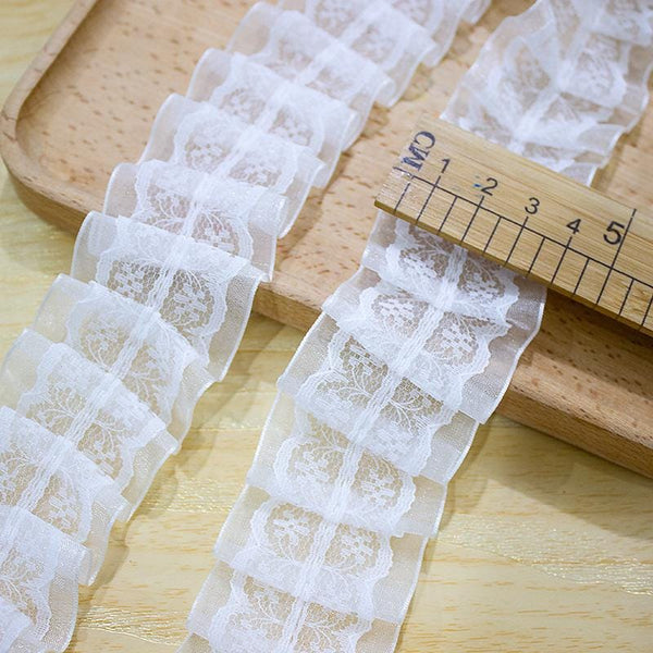 White Ruffle Tutu Trim: 1 Inch Wide, Non-Elastic DIY Decor