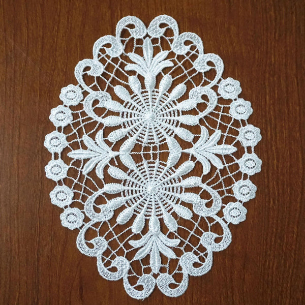 Off White Venice Lace Floral Applique - Guipure Lace