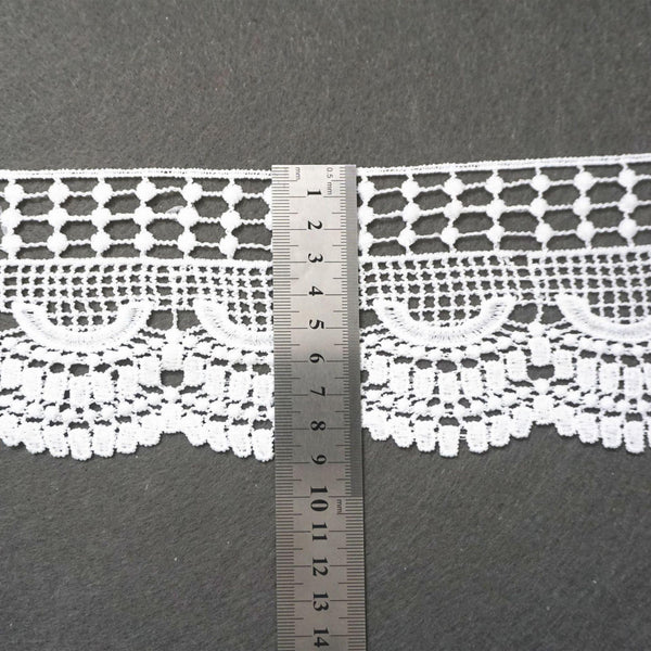 Off White Venice Scalloped Lace Trim - Bridal Guipure Lace