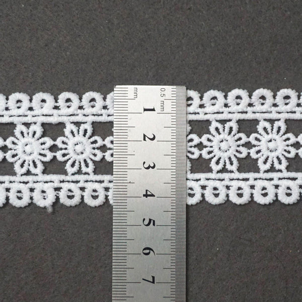 Off White Venice Lace Trim: Scalloped Bridal Guipure Lace - By The Yard