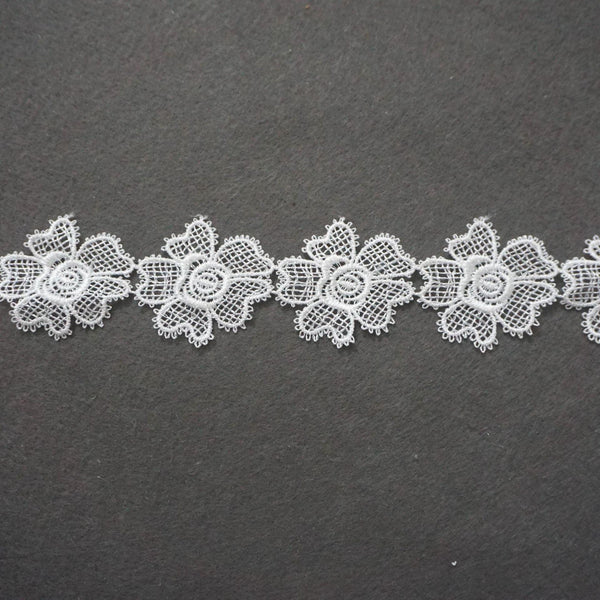 White Venice Lace Trim: Floral Butterfly Ribbon, Sewing & Craft Decor