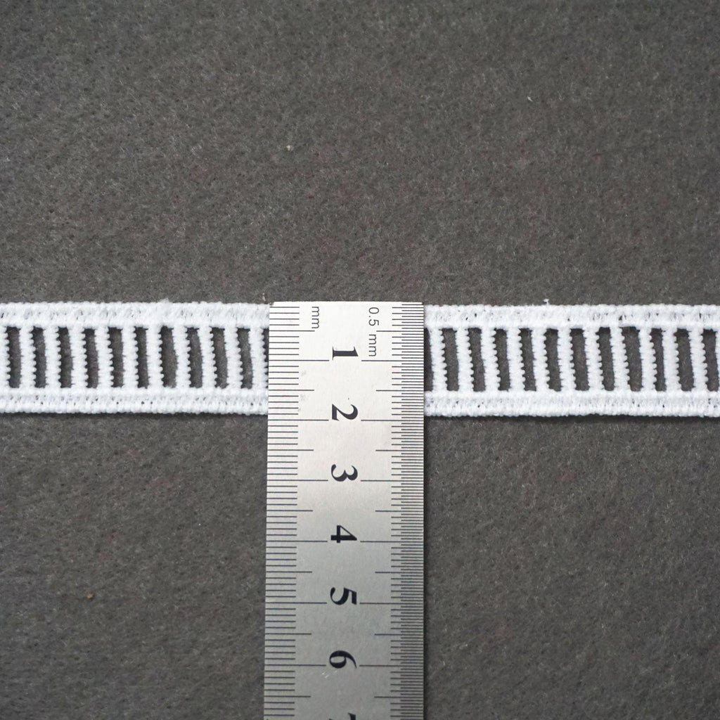 Ladder Lace Trim: Off-White Rectangle Pattern, Sewing & Crafting - 3/4 Inch