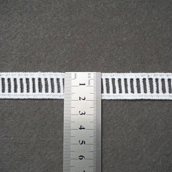 Ladder Lace Trim: Off-White Rectangle Pattern, Sewing & Crafting - 3/4 Inch