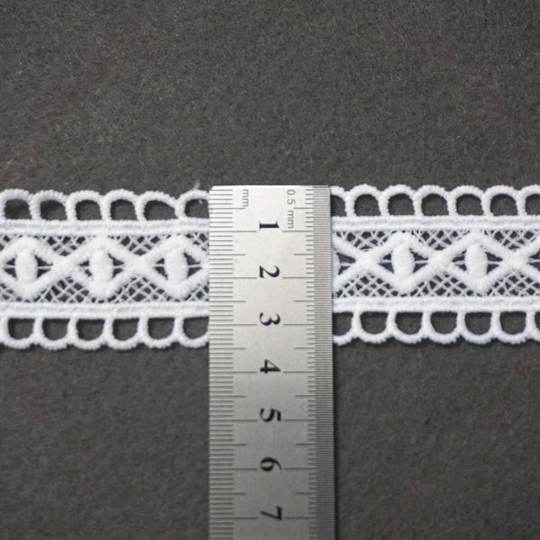 Floral Venice Lace Trim: Off-White Ribbon, Bridal & DIY Decor (1 Inch Wide)