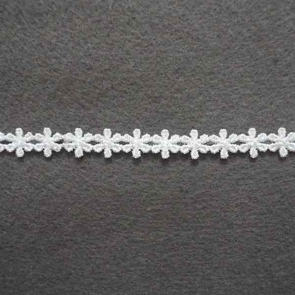 Off-White Venice Lace Trim: Floral Scalloped Guipure Bridal Lace - 1/2 inch