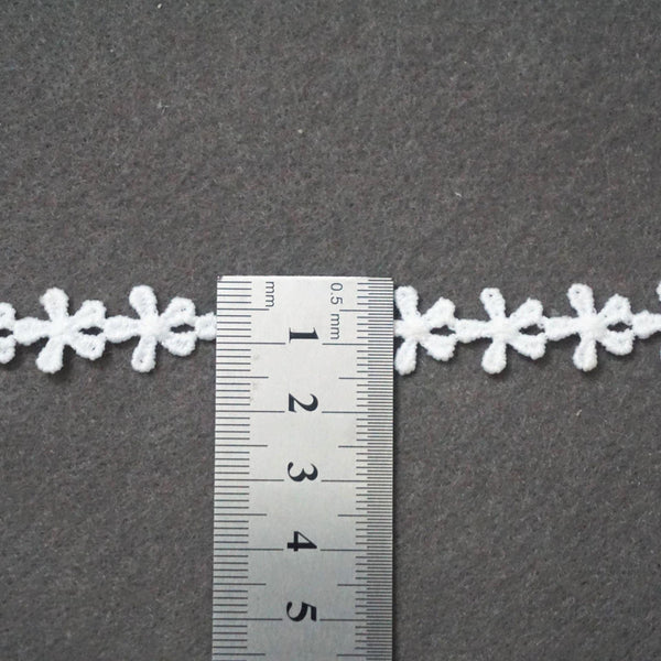 Off-White Venice Lace Trim: Floral Scalloped Guipure Bridal Lace - 1/2 inch