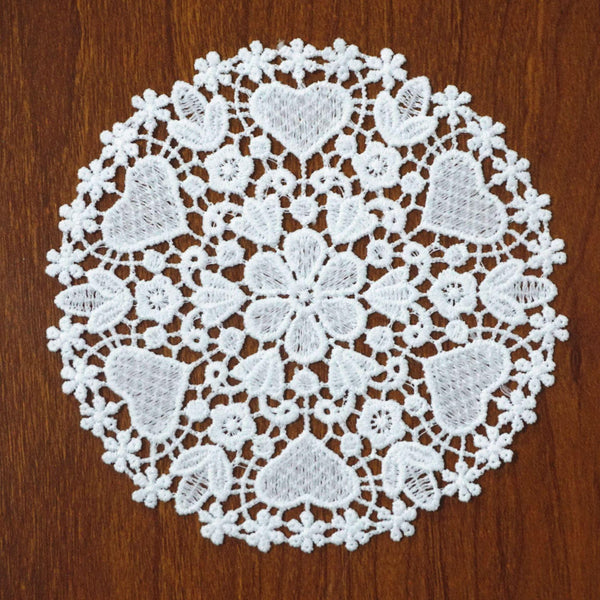 Off White Floral Venice Lace Applique - 5 Inch Guipure Lace