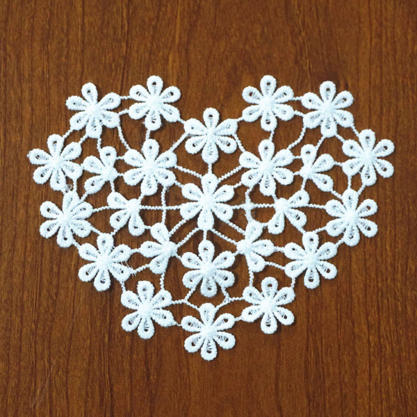 Off White Floral Venice Lace Applique - Guipure Lace