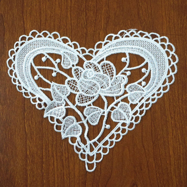 Off White Floral Venice Lace Applique - Guipure Lace