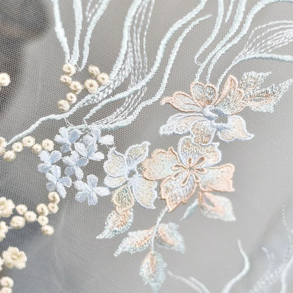 Bridal lace applique, white lace for wedding dress, embroidered lace for bridal dress wedding lace applique, corded lace for gown dress