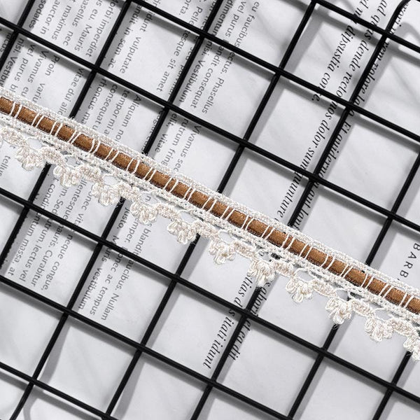 Cotton Lace Ribbon: 3/4 Inch Wide, Off-White Sewing Trim