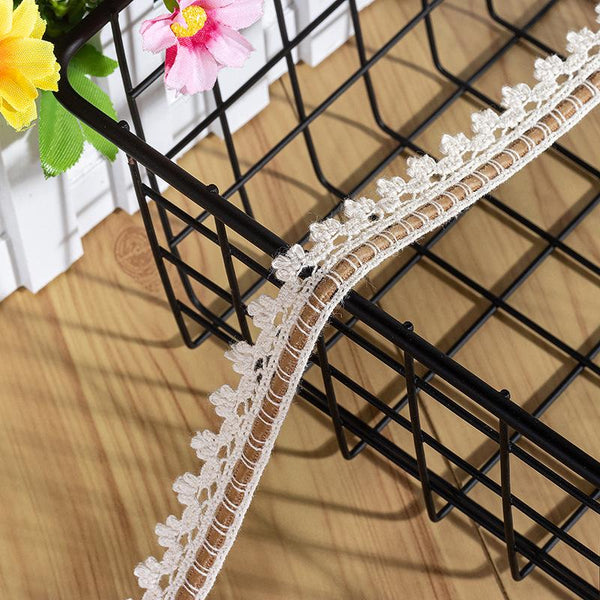 Cotton Lace Ribbon: 3/4 Inch Wide, Off-White Sewing Trim