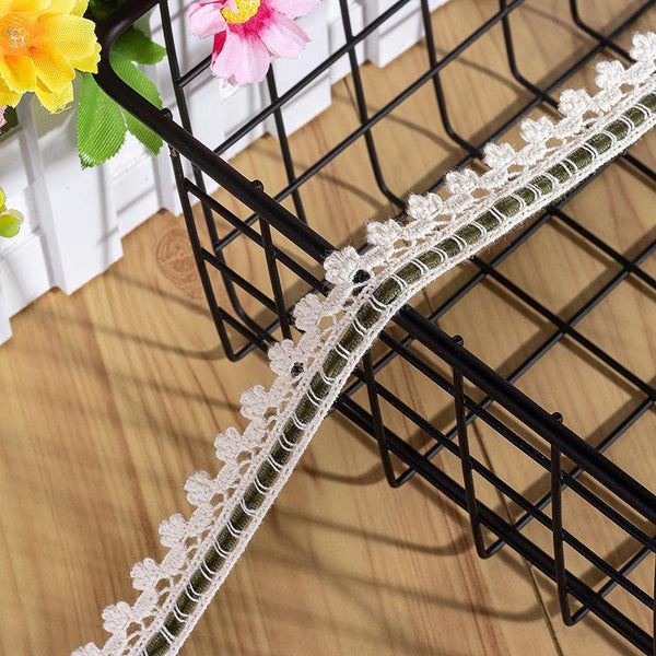 Cotton Lace Ribbon: 3/4 Inch Wide, Off-White Sewing Trim