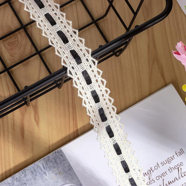 Off-White Lace Ribbon Trim: 3/4 Inch, Sewing & Crafting