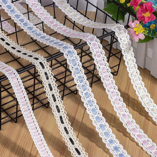 Off-White Lace Ribbon Trim: 3/4 Inch, Sewing & Crafting