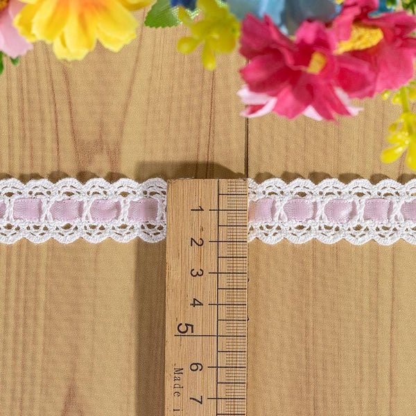 Off-White Lace Ribbon Trim: 3/4 Inch, Sewing & Crafting