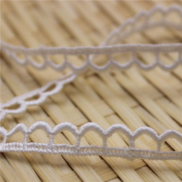White Cotton Lace Trim: Scalloped Edge, Sewing & Crafting