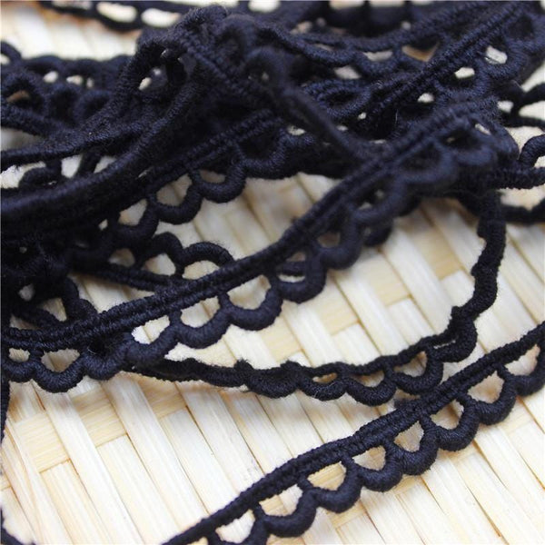 White Cotton Lace Trim: Scalloped Edge, Sewing & Crafting