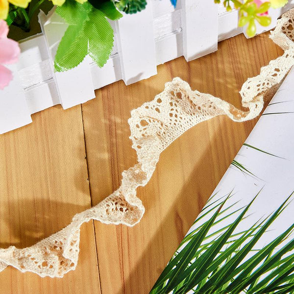 Elastic Cotton Venice Lace Trim: Scalloped Edge Sewing & Crafting
