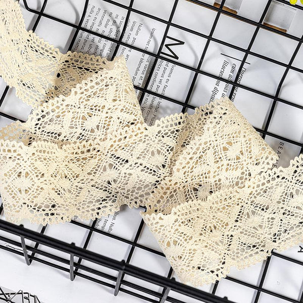 Cotton Venice Lace Trim: Elegant Scalloped Edge, Sewing & Crafting
